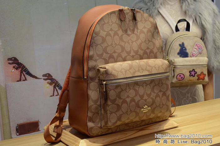 COACH蔻馳 專櫃原單 大號配頭層牛皮 雙肩包款 58314 氣質百搭款  Chz1132